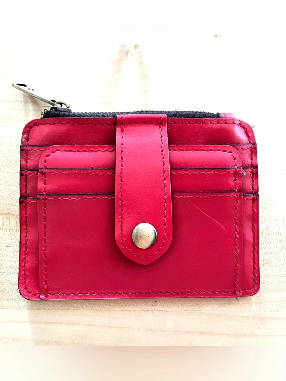 Patricia Nash Cassis ID Case Card Wallet in the Berry Red colorway